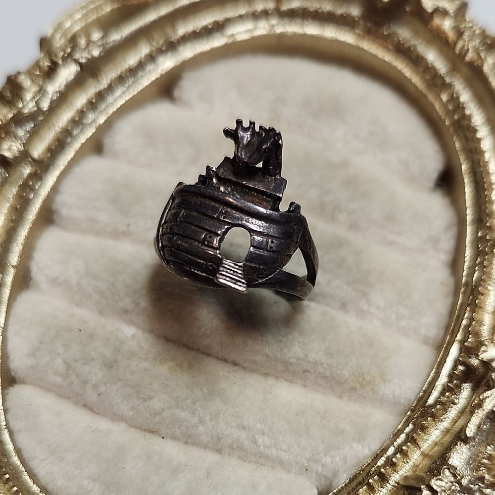 Rare Noahs Ark Sterling Silver Ring 925
